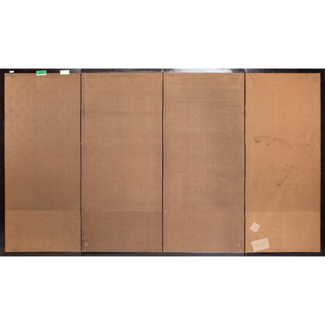 C. 1970s Maitland Smith, Painted Folding Screen "Magnolia and Sparrows" For Sale - Image 16 of 18