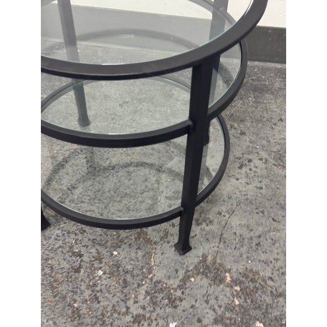 Tanner Round Glass End Table For Sale In San Francisco - Image 6 of 12