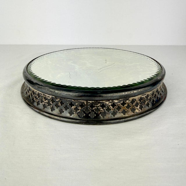 Add a touch of antique elegance to your décor with this beautiful Pairpoint Mfg. Co. mirrored plateau, crafted in New...