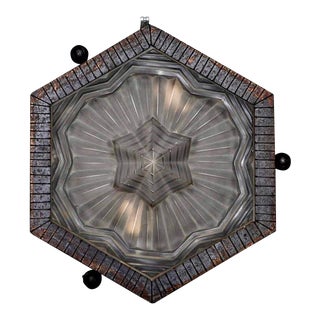 Art Deco Hexagon Flush Mount For Sale