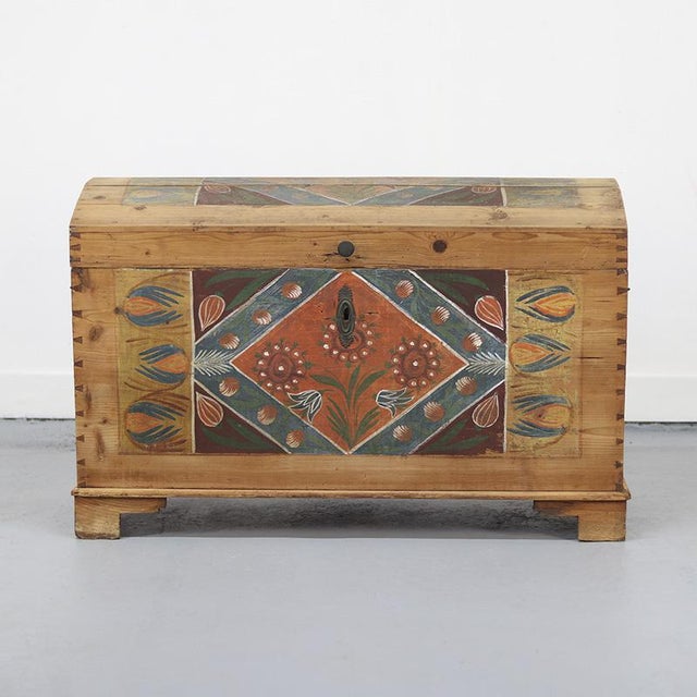 Swedish Painted Rustic Farmhouse Chest For Sale - Image 10 of 10