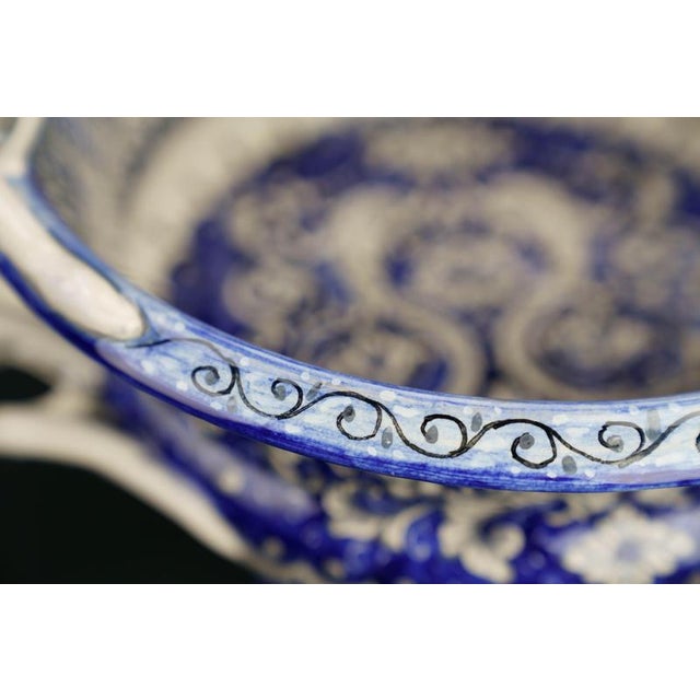 Deruta Blue Dolphins Vase by Deblona For Sale - Image 14 of 17