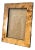 Burlwood and Black Lacquer Picture Frame With Velvet Back– 5.5" X 7" for 4" X 6" Photo | Organic Modern / Coastal Regency For Sale