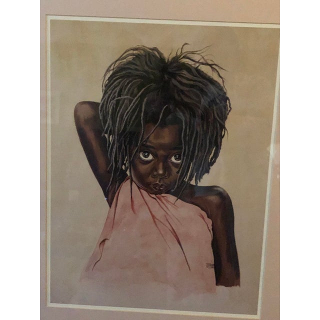 1980s 1988 Tom Kenealy Signed Figurative Portrait Print in Custom Frame - 26" X 31" For Sale - Image 5 of 5