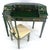 Emerald Green Lacquer Chinoiserie Desk Writing Table Console & Chair MINT Chair measures 17x17x31x17” seat height.