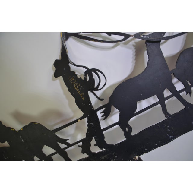 1980s Metal Horseshoe Coat Rack For Sale - Image 5 of 6