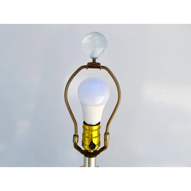 Van Teal Mid-Century Modern Green, Black & Gold Lucite Table Lamp Pleated Shade For Sale - Image 10 of 13