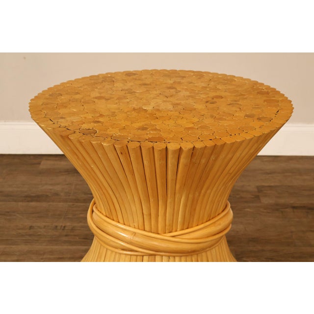 Vintage Pair of Wheat Sheaf End Tables For Sale - Image 11 of 18