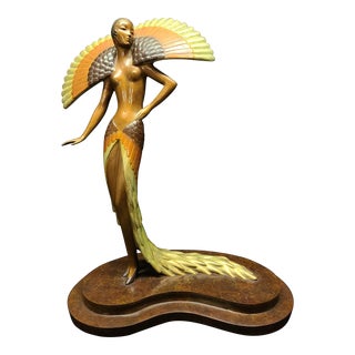 Erte "Ibis" Bronze Nude Statue, Signed Limited Edition 43/300 For Sale