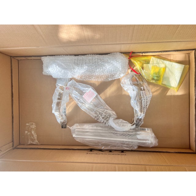 Antique Brass 30" Hardwired Art Light For Sale In San Francisco - Image 6 of 8