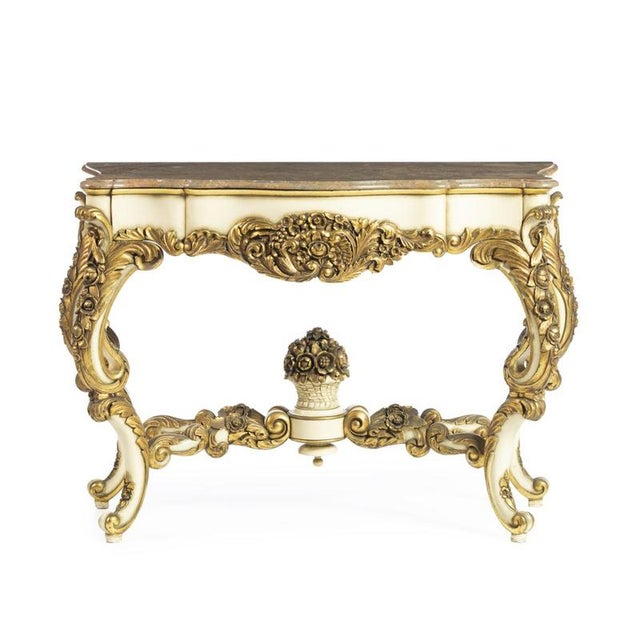 Portuguese Credenza with Pink Marble Top, 19th Century For Sale - Image 6 of 6
