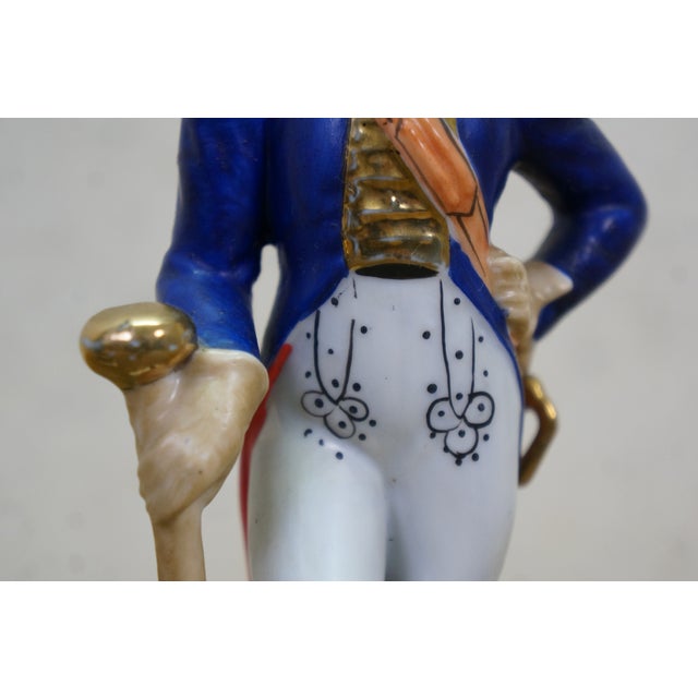 Antique Sitzendorf Voigt Brothers Porcelain Napoleonic Soldier Figurines 8" For Sale - Image 9 of 15