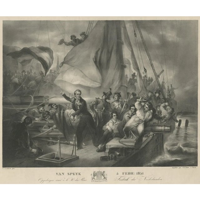 Madou, The Overrun of Jan Van Speijk's Gunboat, 1831, Print For Sale