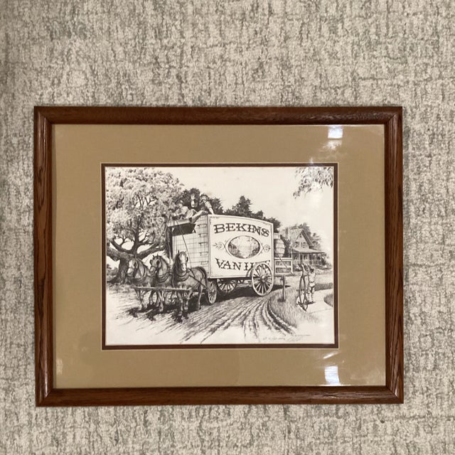 The product is a limited-edition lithograph print titled "Thru the Years W/Bekins " Richard Wellington Evans. Produced...