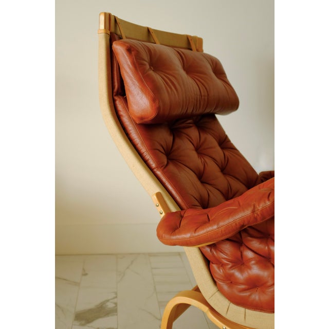 1970s Leather and Canvas Pernilla Chair by Bruno Mathsson For Sale - Image 5 of 16