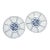Japanese-Style Petal-Shaped Blue-and-White Plate - Set of 2 For Sale