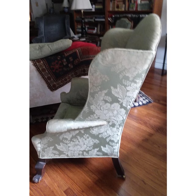 Large Georgian Wingback Armchair, English or Irish For Sale In New York - Image 6 of 7