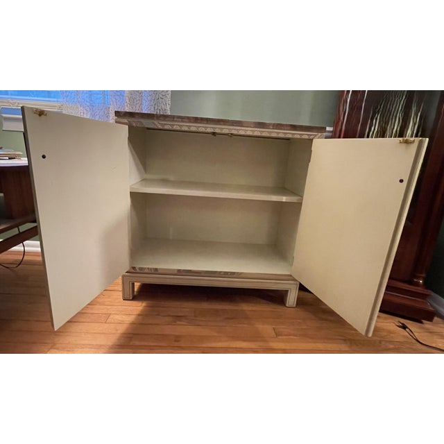 Vintage 1978 Drexel Heritage "Et Cetera" Chinoiserie Cabinet & Matching Mirror - 2 Piece Set (Model 584-835 & 584-836) For Sale - Image 11 of 17