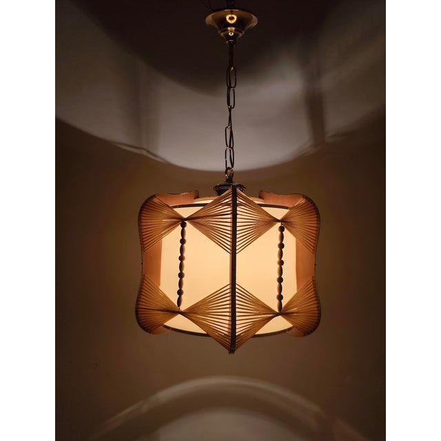 Vintage Spanish Nordic Style Hanging Lamp, 1970s For Sale - Image 11 of 14