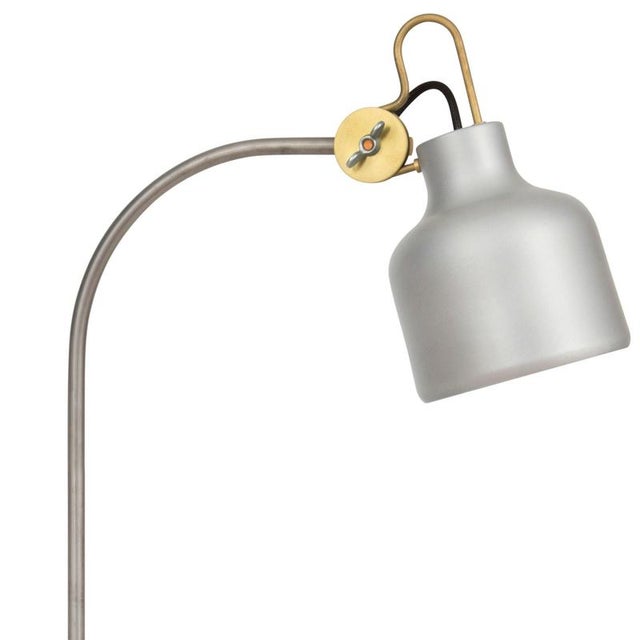 Contemporary Bolb Table Lamp in Metal and Wood from Konsthantverk Tyringe 1 For Sale - Image 3 of 6
