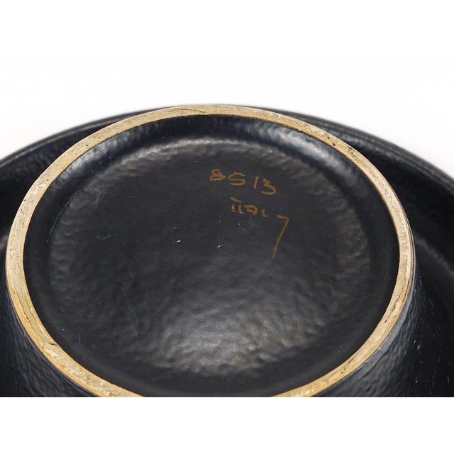 Mid-Century Stripe Ceramic Centerpiece Bowl attributed to Bitossi for Bitossi, Italy, 1960s For Sale - Image 6 of 18