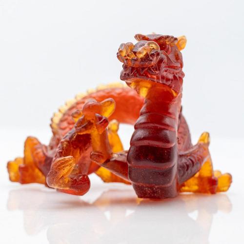 1970s Brown, Green, Clear and Violet Art Glass Dragon Sculptures from Daum, France, 1970s For Sale - Image 5 of 18