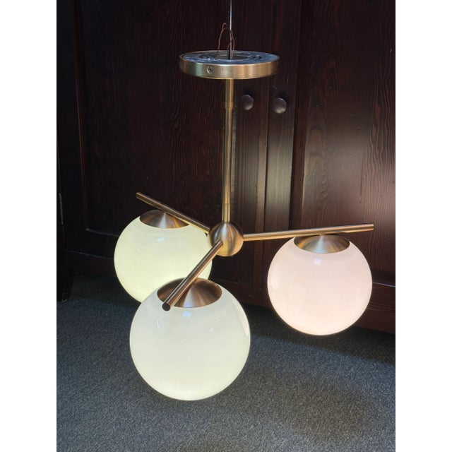 West Elm Sphere & Stem 3 Light Chandelier For Sale - Image 12 of 12