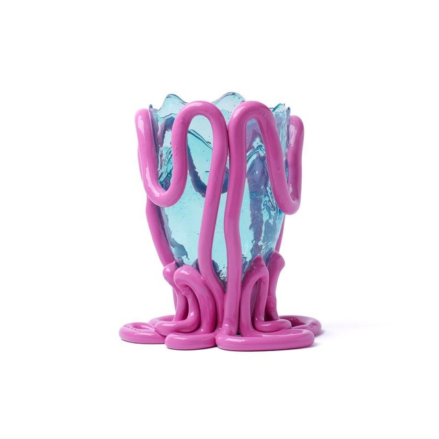 Indian Summer Vase in Clear Aqua by Gaetano Pesce for Fish Design For Sale - Image 12 of 12