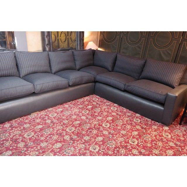 Large Modular Corner Sofa in Leather, 2010s, Set of 7 For Sale - Image 10 of 18