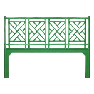 Chippendale Headboard California King - Bright Green For Sale