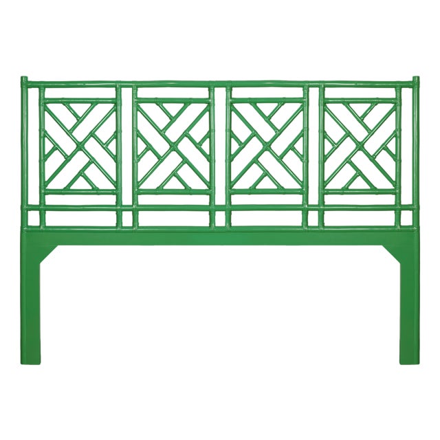Chippendale Headboard California King - Bright Green For Sale