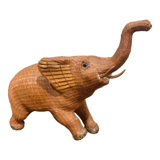 Shanghai Handicrafts Woven Wicker Elephant For Sale