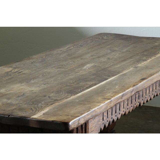 Brown Large Vintage Danish Farmhouse Refectory Table, 1930s For Sale - Image 8 of 18