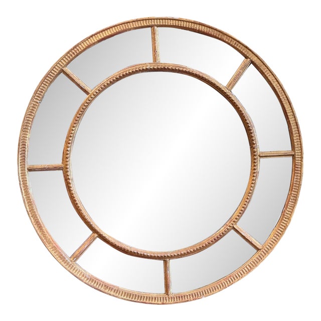 18th Century George III Giltwood Circular Mirror For Sale
