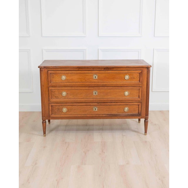 Louis XVI Style Chest Of Drawers In Walnut Circa 1880 For Sale In Atlanta - Image 6 of 8
