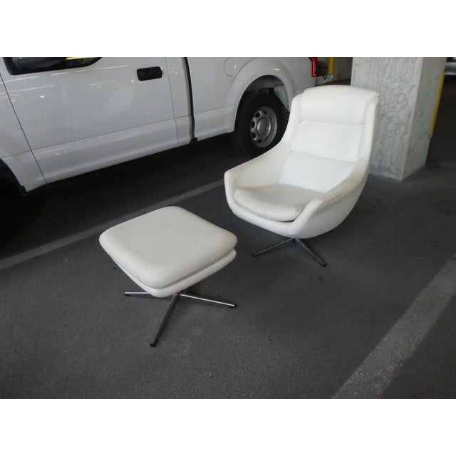 1970's Swedish Ab Overman Lounge Chair and Ottoman Chairish