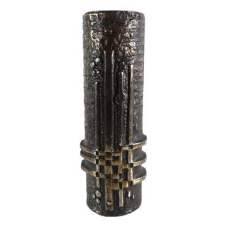 Brutalist Stainless Steel Vase by Olav Joff for Polaris/Figgjo, 1970s For Sale