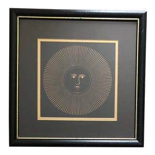 Vintage Fornasetti Sun Print For Sale