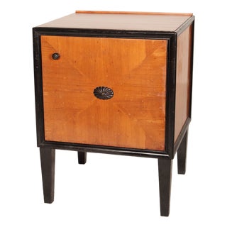 Art Deco Birch and Ebonized Side Table For Sale