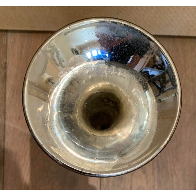 Early 20th Century Mercury Glass Urns - Set of 2 For Sale - Image 9 of 10