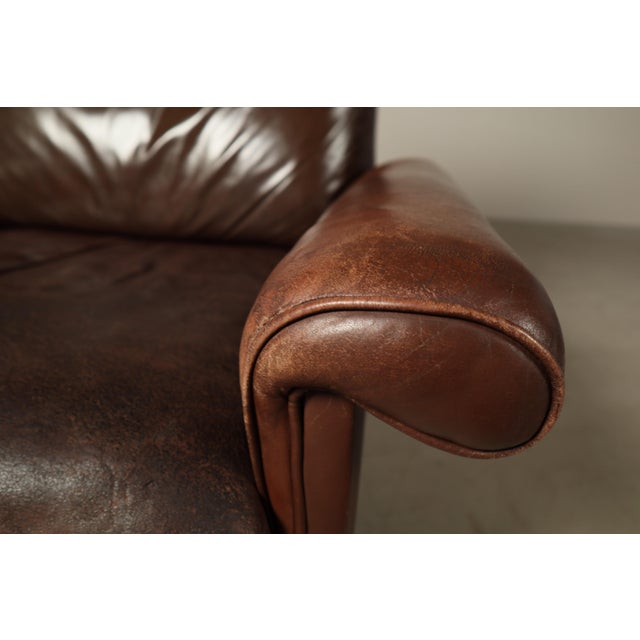 DS-31 Reclining Swivel Lounge Chair in Leather from de Sede, Switzerland, 1970s For Sale - Image 11 of 17