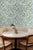 Textile Hydrangea Blooms Floral Grasscloth Wallpaper by House Party | Nikko Blue | 6 Yards For Sale - Image 7 of 7