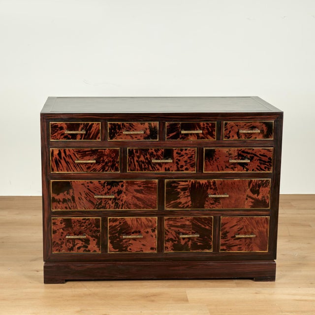 Standout mid century Roman deco chest designed by Paola Barracheli and crafted in rosewood in a sleek modern form,...