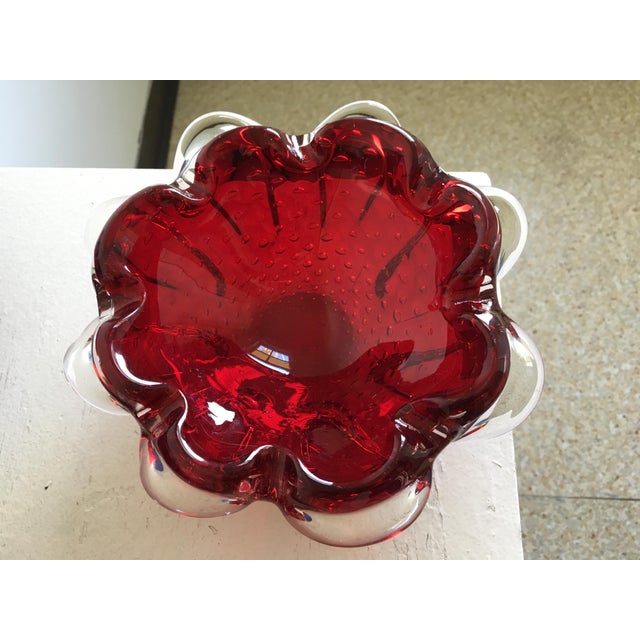 Red Murano Glass Bowl Chairish