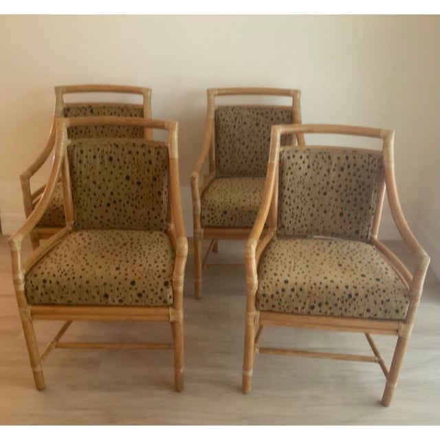 Wood Vintage “Target” Back McQuire Side Chairs For Sale - Image 7 of 9