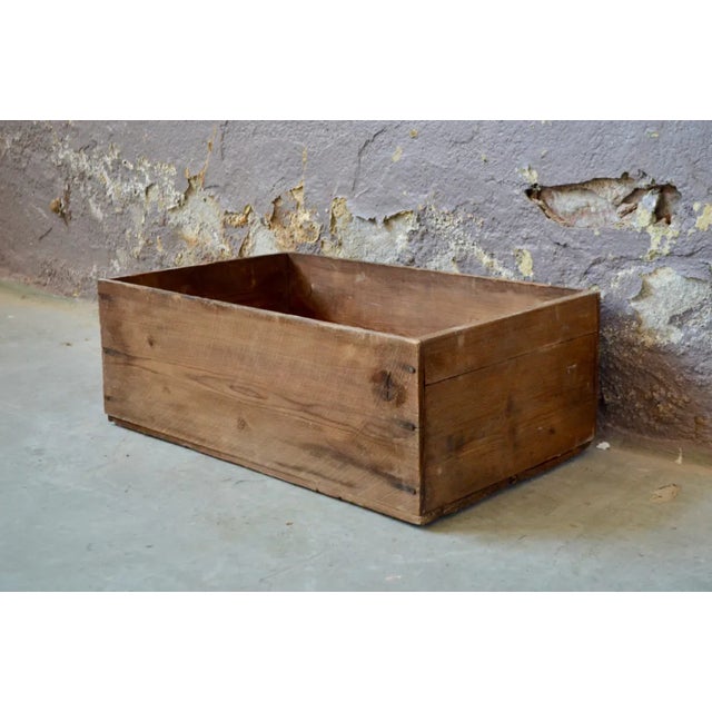 Industrial Industrial Wooden Storage Box, 1940s For Sale - Image 3 of 6