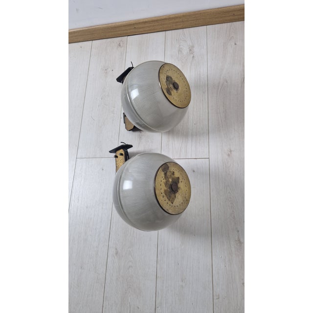 Feltre Wall Lamps in Brass and Glass from Greco, 1960s, Set of 2 For Sale - Image 11 of 11