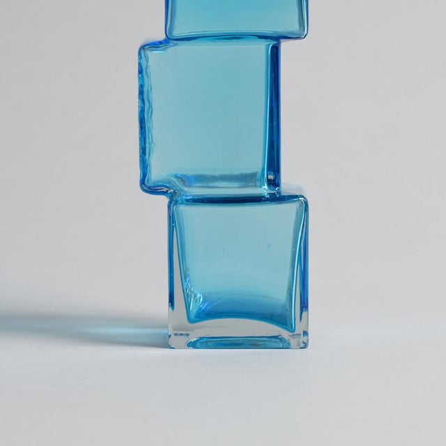 Blue Drunken Bricklayer Vase by Whitefriars Glass, 1960s For Sale - Image 15 of 18