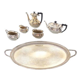 Vintage English Silver Plated Sheffield Tea or Coffee Set of 6 For Sale