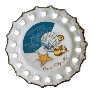 Ocean City, Maryland Milk Glass Souvenir Plate For Sale